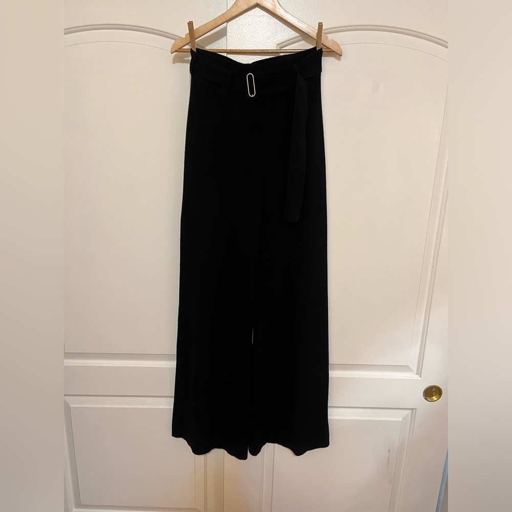 Adriano Goldschmeid Wool Wide Leg Belted Pants